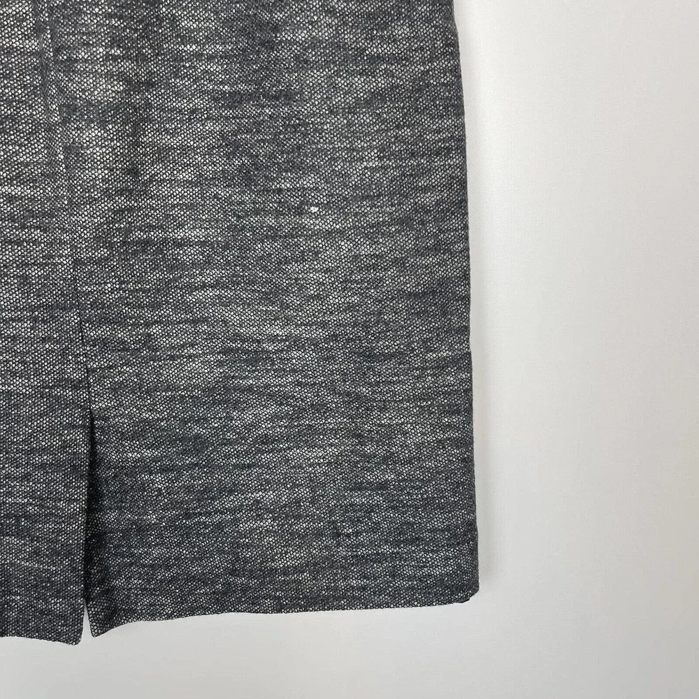Theory Tweed Pencil Skirt Wool Blend Gray 4